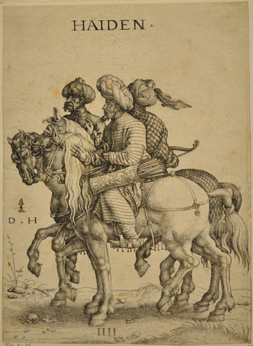 Hopfer Daniel - Tre pagani a cavallo (Serie Il sultano Solimano e il suo seguito, IIII)